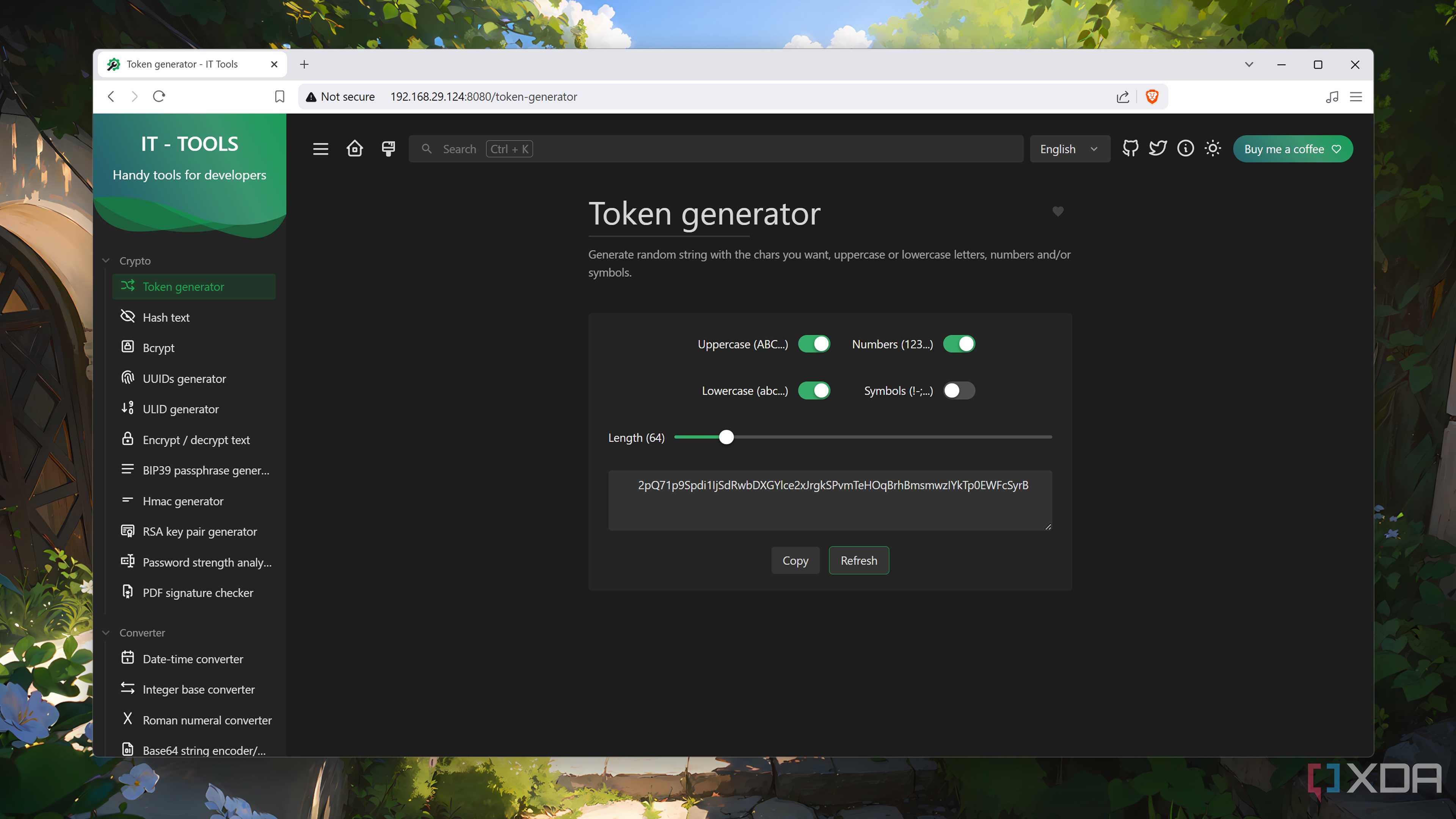 The Token Generator utility in IT-Tools