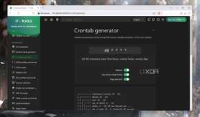 The Crontab generator in IT Tools