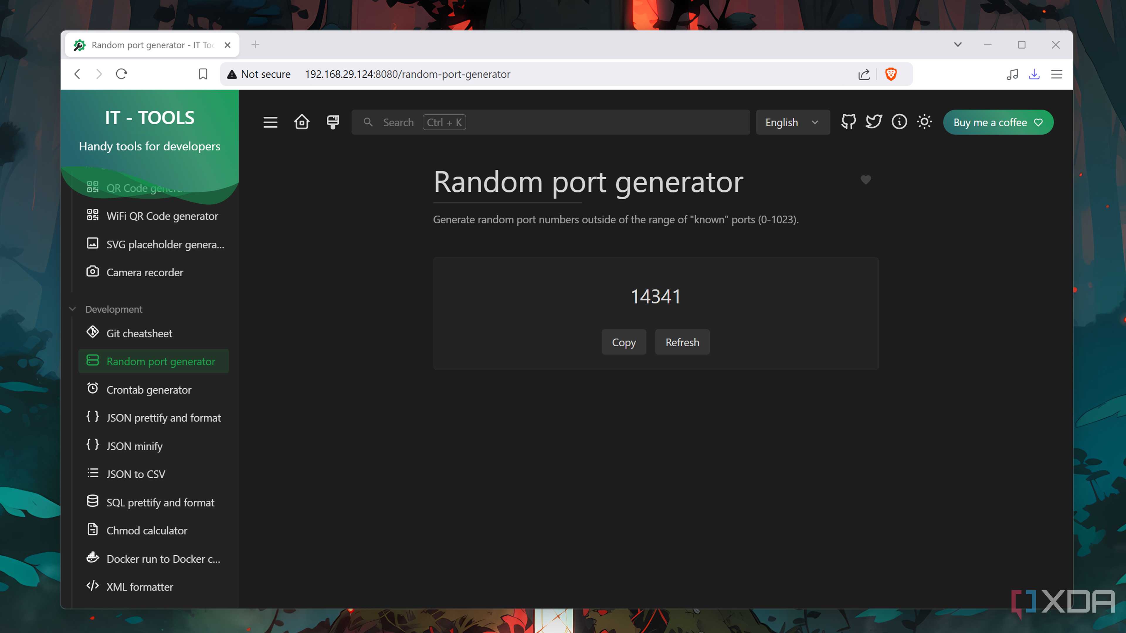 The Random Port Generator in IT Tools