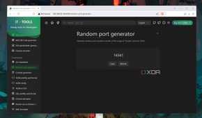 The Random Port Generator in IT Tools