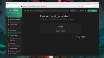 The Random Port Generator in IT Tools