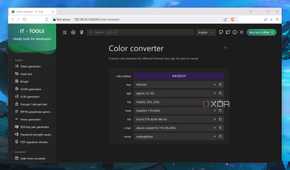 The Color converter in IT Tools