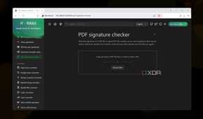 The PDF signature checker in IT Tools