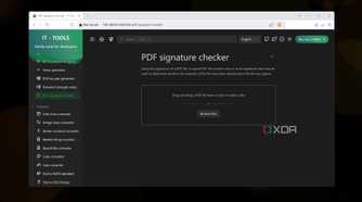 The PDF signature checker in IT Tools
