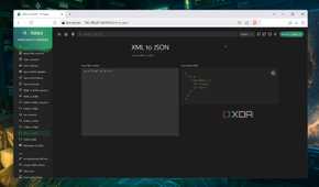 The XML to JSON converter in IT Tools