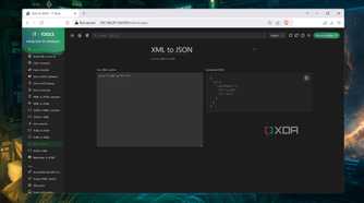 The XML to JSON converter in IT Tools