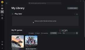 Library of purchased games on Xbox app on Windows