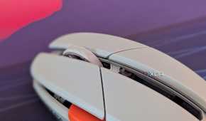 Top view of a gaming mouse showing the scroll wheel