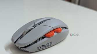 Side view of a gaming mouse showing the side buttons and scroll wheel