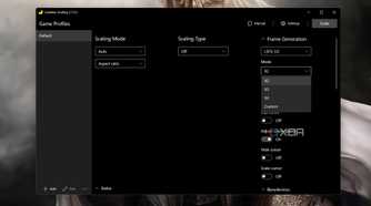Selecting the frame generation mode in Lossless Scaling