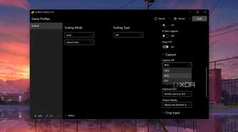 Selecting the Capture API in Lossless Scaling