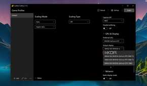 Selecting the Output display in Lossless Scaling