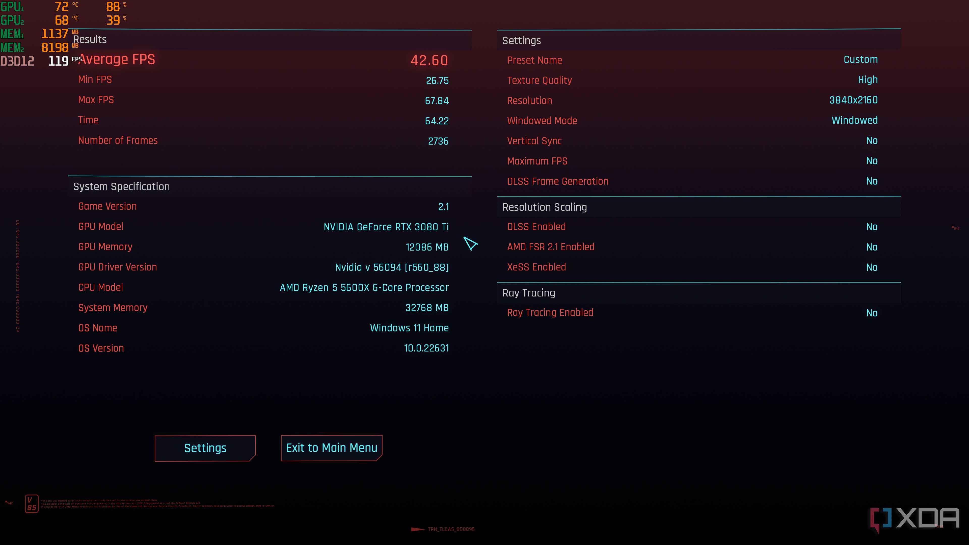 Running Cyberpunk 2077 with Lossless Scaling and dual GPU enabled