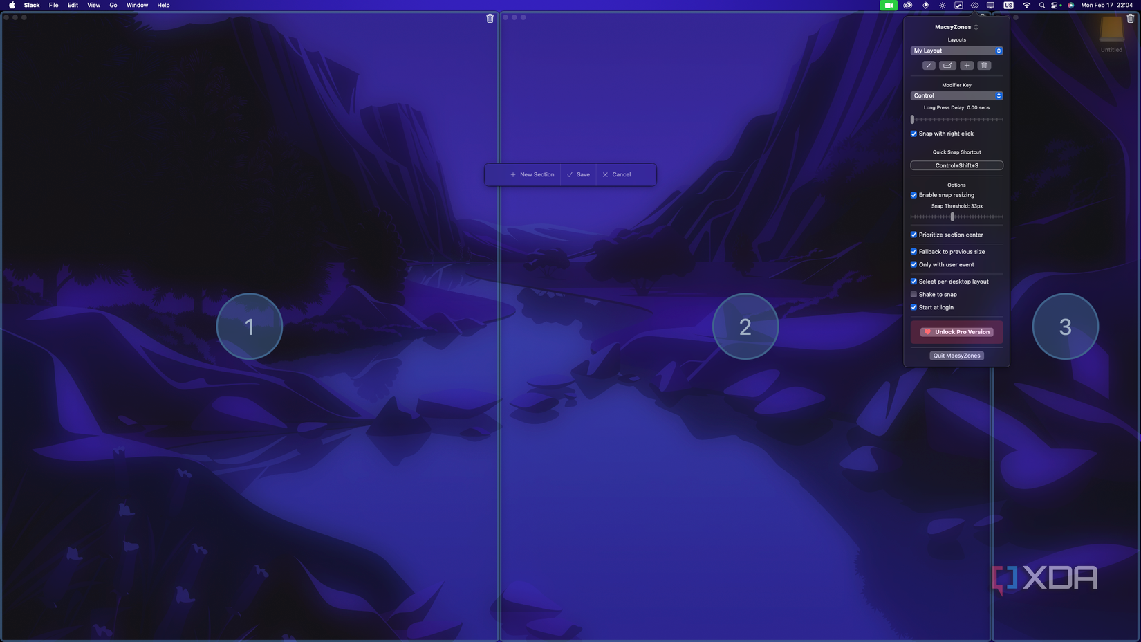 Screenshot of the MacsyZones layout editor