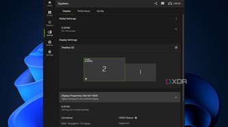 options to manage displays in nvidia app