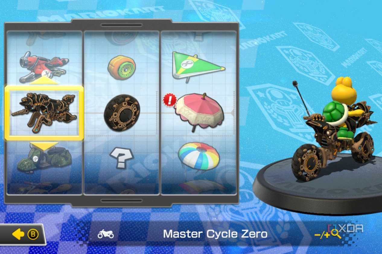 Mario Kart 8 kart choice Koopa on motorcycle