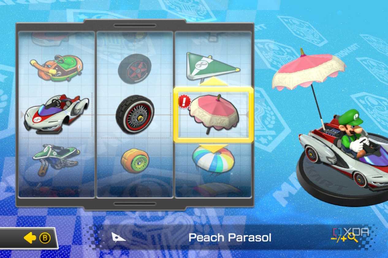 Mario Kart 8 kart choice with Luigi