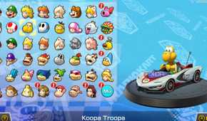 Mario Kart 8 racer choice Koopa
