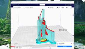 Normal supports added to a character in Cura