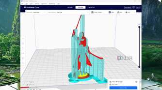 Normal supports added to a character in Cura