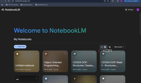 NotebookLM homepage