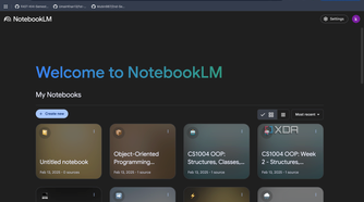 NotebookLM homepage