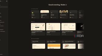 Notion homepage layout