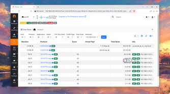 Browsing the Flows tab in the ntopng web UI