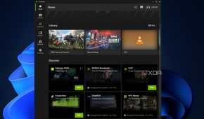the home screen on the nvidia app