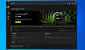 screenshot of Nvidia app driver page