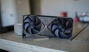 Fans on the Nvidia GeForce RTX 5070 graphics card.