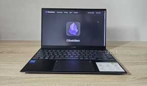 the obsidian website on a laptop screen