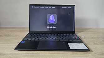 the obsidian website on a laptop screen