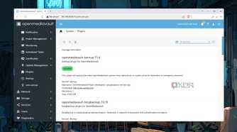 Installing the openmediavault-backup plugin