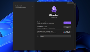 open folder as vault option in obsidian