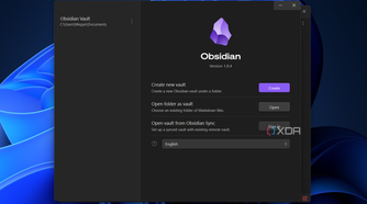 open folder as vault option in obsidian