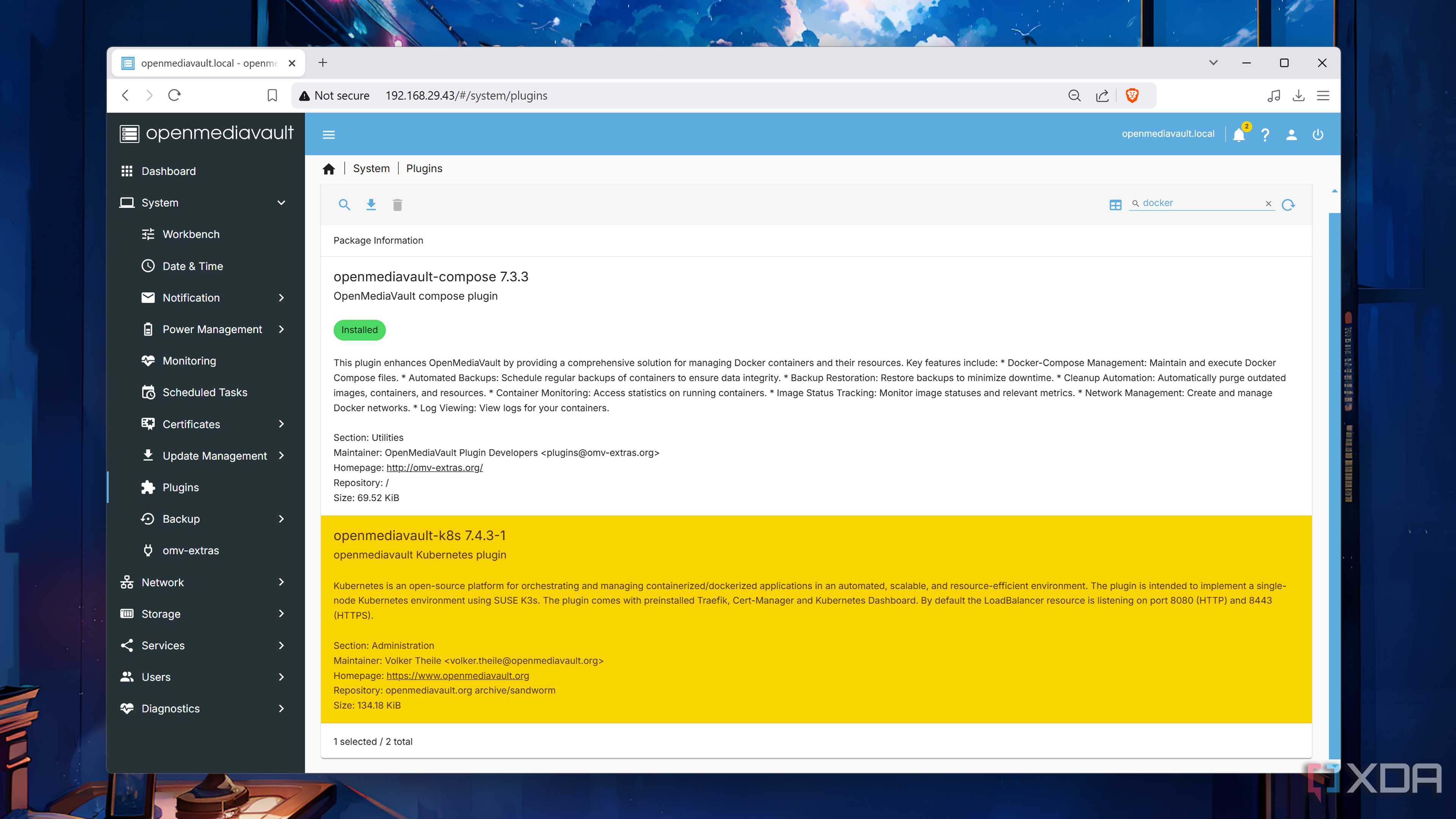 Installing Docker Compose and K8s on OpenMediaVault