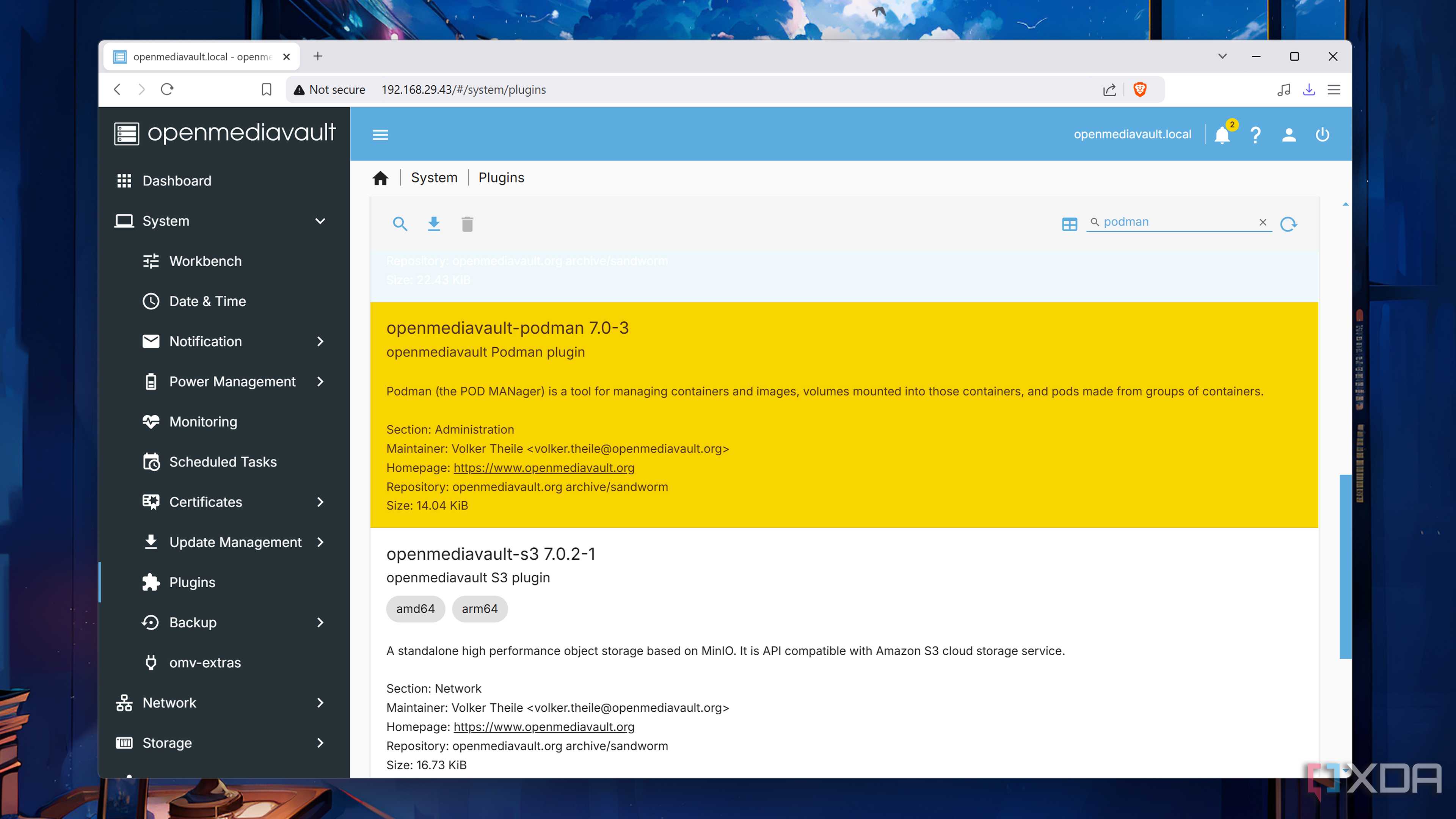 Installing Podman on OpenMediaVault