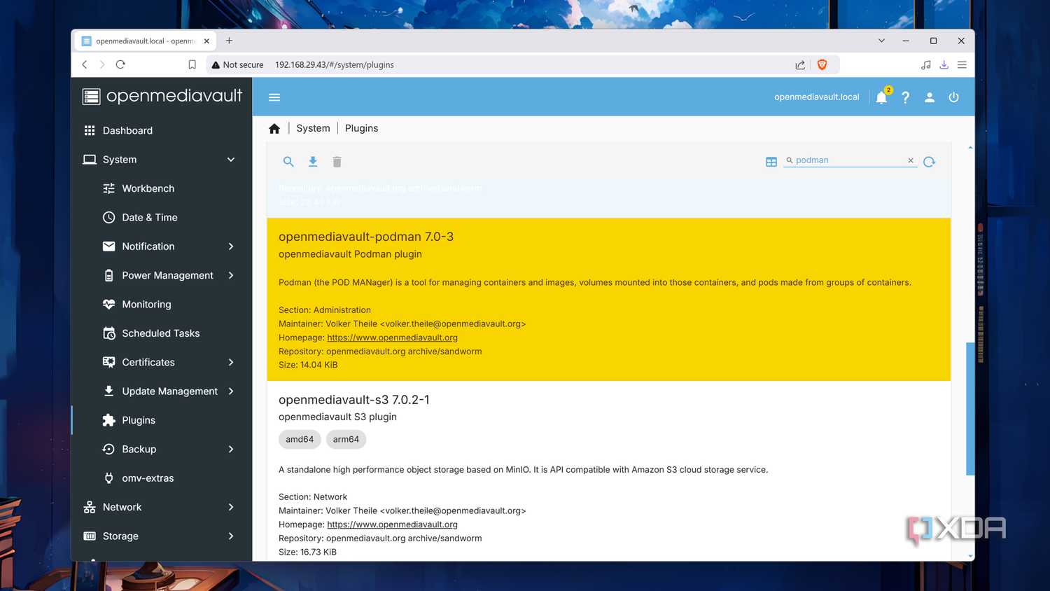 Installing Podman on OpenMediaVault