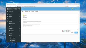 The Create tab in the openmediavault-tgt plugin inside OpenMediaVault