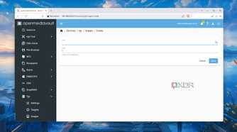 The Images tab of the openmediavault-tgt plugin in OpenMediaVault