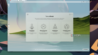 Screenshot of the Break screen in Opera Air for macOS showing different types of breaks available