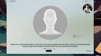 Screenshot of the Break screen in Opera Air for macOS showing instructions for neck exercises