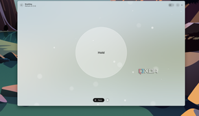 Screenshot of breathing exercise guidance in Opera Air