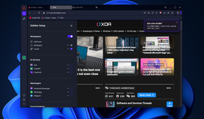opera browser with workspaces in sidebar