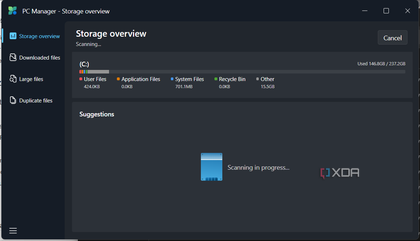 PC Manager Scanning