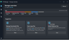 PC Manager Storage overview