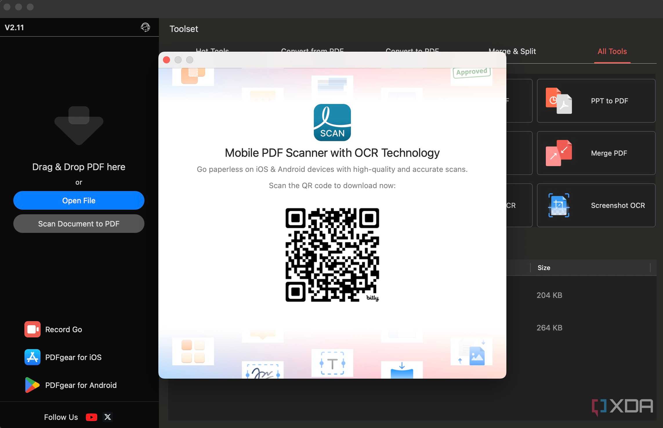 PDFgear smartphone app