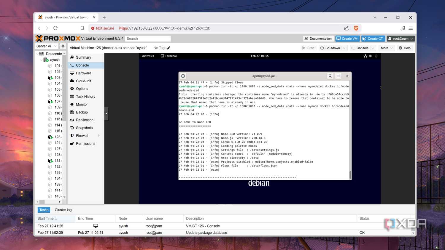 Running Podman inside Proxmox