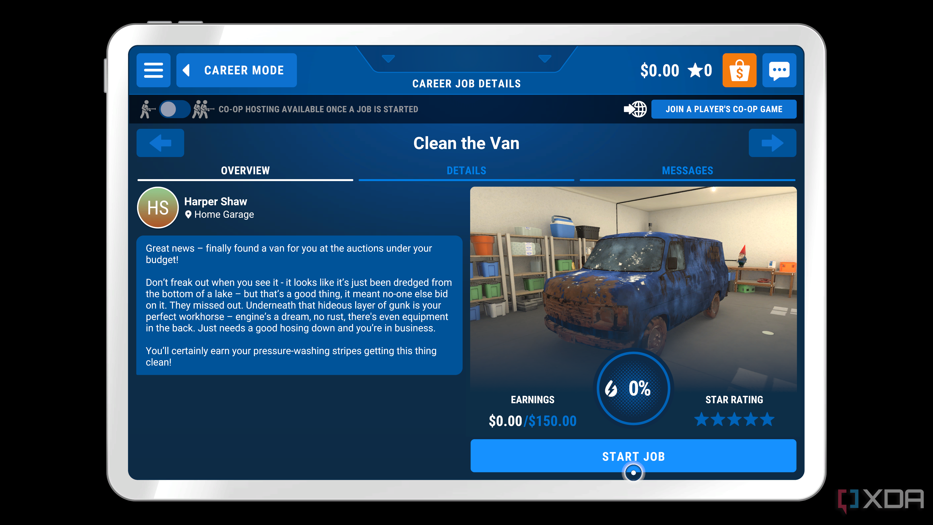 PowerWash Simulator job objective screen